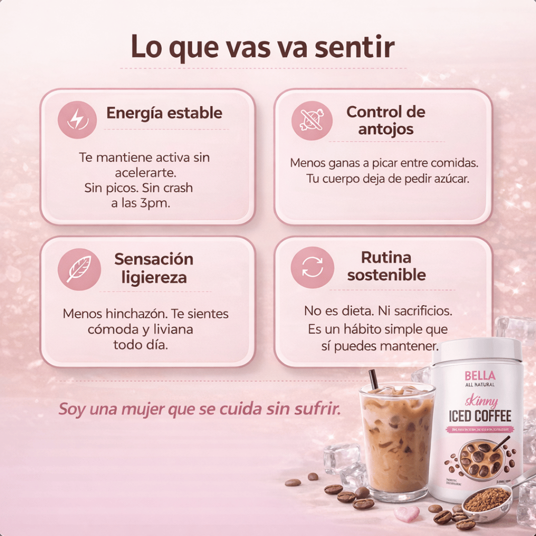 Skinny Control Coffee™ Energía estable. Cero antojos. Sin sacrificio.